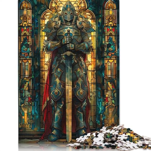 Paladin Warrior Glass 1000-teiliges Papierpuzzle für Erwachsene, Puzzles, Lernspiel, Herausforderungsspielzeug, 1000 Teile (38 x 26 cm) von QBIREX