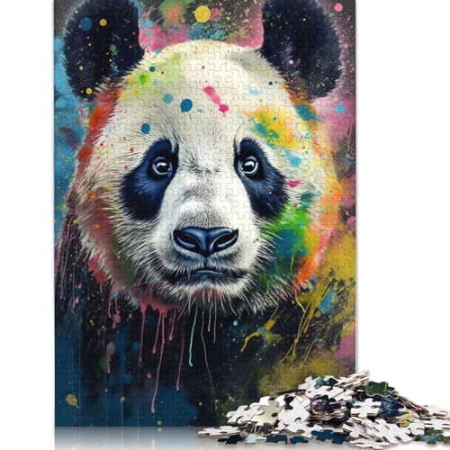 Panda Painting Puzzle 1000 Teile Schwer Puzzle Spielzeug Lernspiel Impossible Herausforderungsspielzeug Für Erwachsene Und Kinder Ab 14 Jahren 1000pcs (75x50cm) von QBIREX