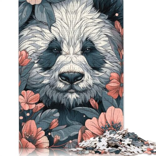 Panda-Puzzle, Denksportaufgabe, Premium-Puzzle aus Karton für Kinder und Erwachsene ab 12 Jahren, Geschenke, 1000 Teile (38 x 26 cm) von QBIREX