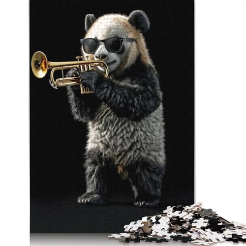 Panda Trumpet Puzzle 520 Teile Schwer Puzzle Spielzeug Lernspiel Impossible Herausforderungsspielzeug Für Erwachsene Und Kinder Ab 14 Jahren 520pcs (52x38cm) von QBIREX