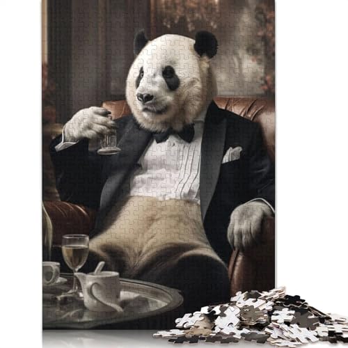 Panda im Smoking-Puzzle für Erwachsene, Lernspiel, Puzzle-Geschenke für Kinder ab 12 Jahren, 1500 Teile (85 x 57 cm) von QBIREX