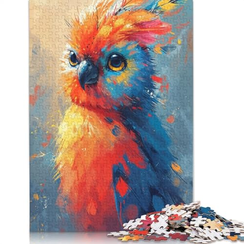 Papageien-Paletten-Puzzle, 100% recycelter Karton, Premium-Karton, Puzzle für Erwachsene und Kinder, 1000 Teile (75 x 50 cm) von QBIREX