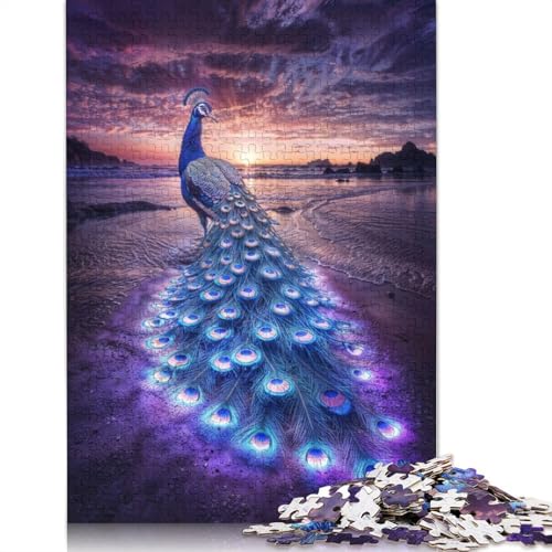 Peacocks Paradise Puzzle, Premium-Puzzle aus 100% recycelter Pappe, für Erwachsene ab 12 Jahren, 1000 Teile (26 x 38 cm) von QBIREX