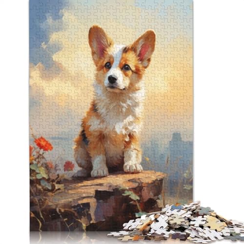Pembroke Welsh Corgi Puzzlespielzeug für Erwachsene, Lernspiel, Puzzlespiele für Erwachsene für Frauen und Männer, 520 Teile (52 x 38 cm) von QBIREX