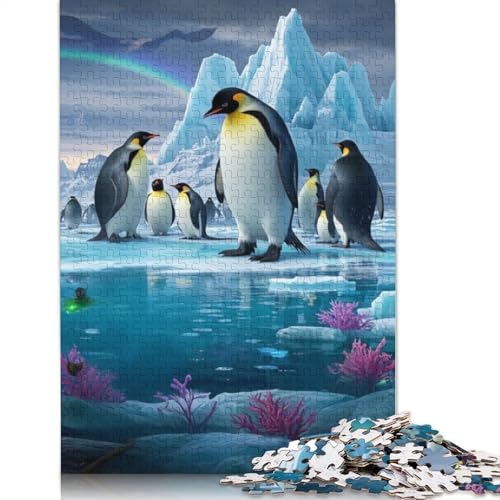 Penguin Puzzle 1000 Teile Schwer Puzzle Spielzeug Pädagogisches Spiel Impossible Herausforderungsspielzeug Für Erwachsene Kinder 1000pcs (75x50cm) von QBIREX