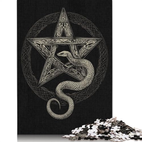 Pentagram Snakere Puzzles 1000 Teile Schwer Puzzle Spielzeug Lernspiel Impossible Herausforderung Spielzeug Für Erwachsene Kinder 1000pcs (75x50cm) von QBIREX