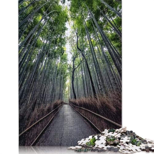 Pfad im Bambus-Puzzle, anspruchsvolle Familienspiele, 100% recycelter Karton, Puzzle für Erwachsene und Kinder, Geburtstagsgeschenk, 1000 Teile (38 x 26 cm) von QBIREX