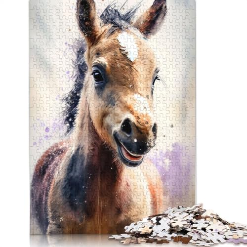 Pferde-Wasserskizze, Puzzlespielzeug für Erwachsene, Lernspiel, Puzzlespiele für Erwachsene für Frauen und Männer, 520 Teile (52 x 38 cm) von QBIREX