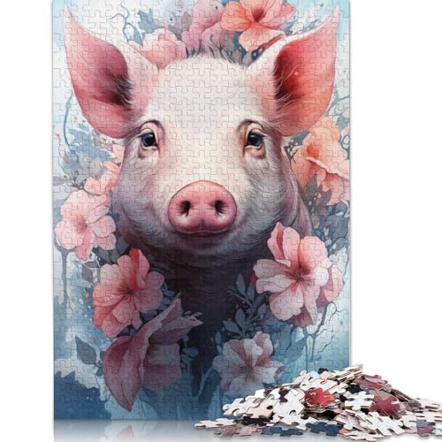 Piggy Palette Puzzles 1000 Teile Schwer Puzzle Spielzeug Lernspiel Impossible Herausforderung Spielzeug Für Erwachsene Kinder 1000pcs (75x50cm) von QBIREX
