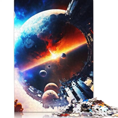 Planet Accessing Space Puzzle für Erwachsene, 1500 Teile, interessantes Puzzle zur Stressreduzierung für Frauen und Männer, 1500 Teile (85 x 57 cm) von QBIREX
