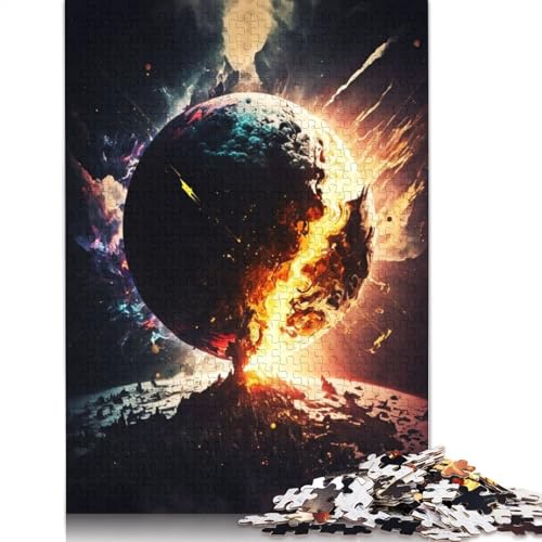 Planet Collide Puzzle, rechteckiges Papppuzzle, Geschenk für Kinder ab 12 Jahren, 1500 Teile (85 x 57 cm) von QBIREX