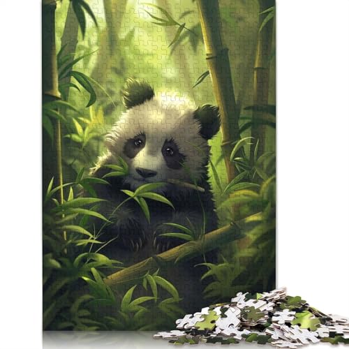 Playful Panda Puzzles 1000 Teile Schwer Puzzle Spielzeug Lernspiel Impossible Herausforderungsspielzeug Für Erwachsene Kinder 1000pcs (40x28cm) von QBIREX