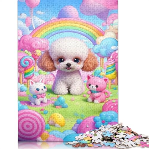 Poodle Puzzles 1000 Teile Schwer Puzzle Spielzeug Lernspiel Impossible Herausforderungsspielzeug Für Erwachsene Und Kinder in Bewährter 1000pcs (75x50cm) von QBIREX