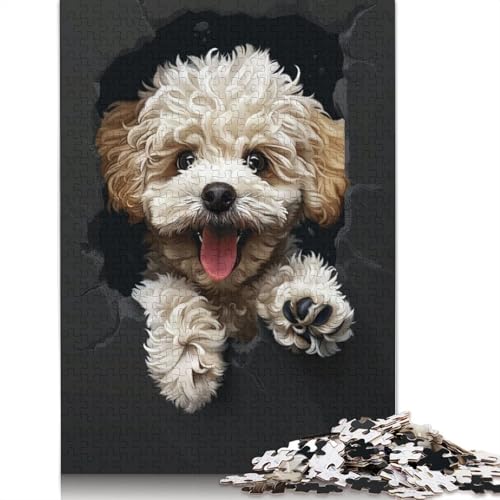 Poodle Puzzles 1500 Teile Schwer Puzzle Spielzeug Lernspiel Impossible Herausforderung Spielzeug Für Erwachsene Kinder 1500pcs (85x57cm) von QBIREX