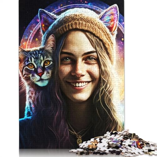 Porträt eines glücklichen Puzzles, Familienspaß, rechteckiges Papierpuzzle für Jungen oder Mädchen, Kindertagsgeschenke, 1000 Teile (75 x 50 cm) von QBIREX