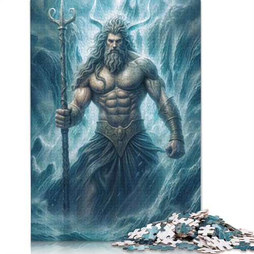 Poseidon Puzzle DIY Spiel Papier Rechteckiges Puzzle für Jungen oder Mädchen Geburtstagsgeschenk 1000 Teile (75x50cm) von QBIREX