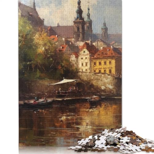 Prag, Tschechische Republik, Kunstpuzzle, Familienspaß, 100% recycelter Karton, Puzzle für Kinder und Erwachsene ab 12 Jahren, 1000 Teile (38 x 26 cm) von QBIREX