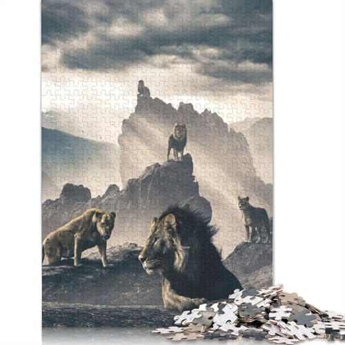 Pride Rock Puzzles 1000 Teile Schwer Puzzle Spielzeug Lernspiel Impossible Herausforderung Spielzeug Für Erwachsene Und Kinder in Bewährter 1000pcs (75x50cm) von QBIREX