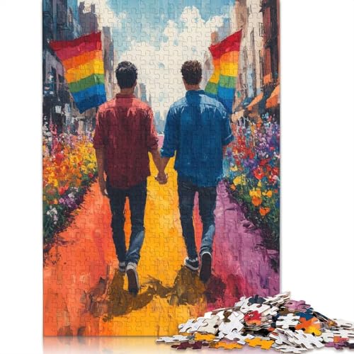Pride Walk Puzzle, schwierige Herausforderung, 100% recycelter Karton, Puzzle für Kinder und Erwachsene ab 12 Jahren, 1000 Teile (38 x 26 cm) von QBIREX
