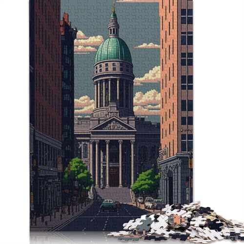 Providence Pixel Art Puzzle 1000-teilige Schwer Puzzle Spielzeug Lernspiel Impossible Herausforderungsspielzeug Für Erwachsene Kinder 300pcs (40x28cm) von QBIREX
