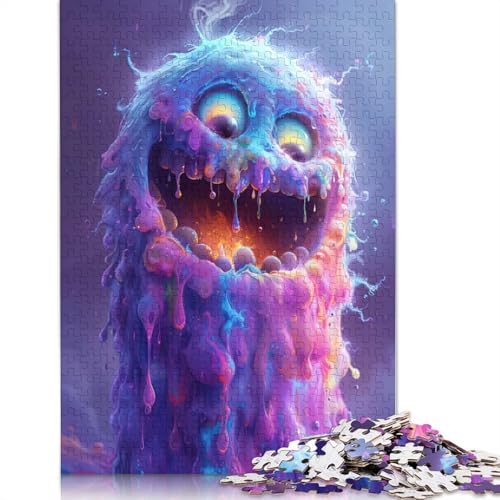 Psychedelisches Monster-Puzzle zum Stressabbau, 100% recycelter Karton, Puzzle für Erwachsene und Kinder, einzigartiges Geschenk, 1000 Teile (26 x 38 cm) von QBIREX