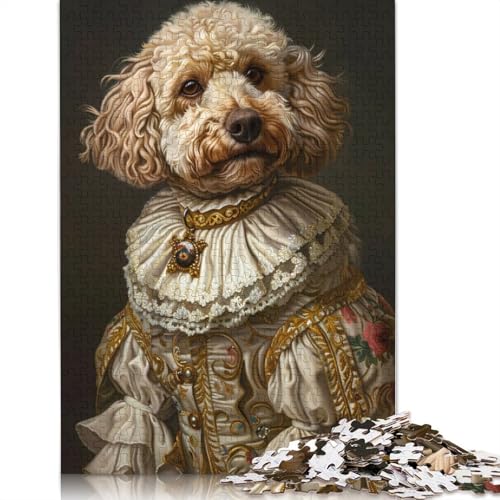 Pudel-Hunde-Puzzle für Erwachsene, zusammen. Coole Puzzles für Erwachsene, für Erwachsene und Teenager, 1000 Teile (75 x 50 cm) von QBIREX