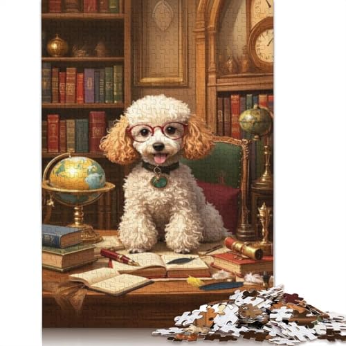 Pudel-Puzzle-Spielzeug, Lernspiel, Premium-Karton-Puzzle für Erwachsene und Kinder, Geschenk, 1000 Teile (75 x 50 cm) von QBIREX