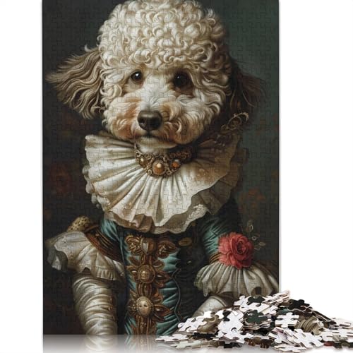 Pudel-Puzzle für Erwachsene, freundliche Materialien, schwierige Puzzles für Erwachsene und Teenager, 1000 Teile (75 x 50 cm) von QBIREX