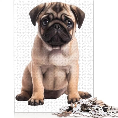 Pug Puzzle 520 Teile Schwer Puzzle Spielzeug Lernspiel Impossible Herausforderung Spielzeug Für Erwachsene Und Kinder Ab 12 Jahren 520pcs (52x38cm) von QBIREX