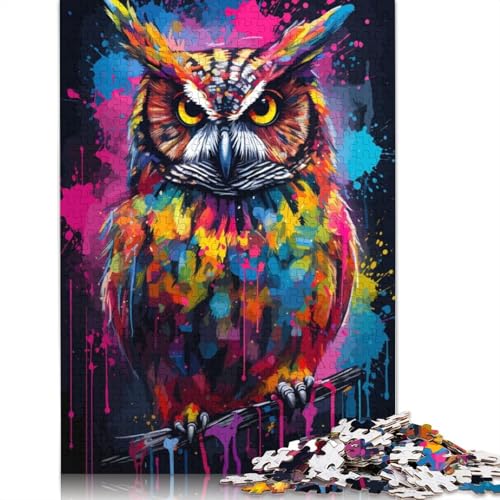 Puzzle, 1000 Teile, Eule und Vogel, für Erwachsene, pädagogisches Spiel, Lernspielzeug, Geschenke, 75 x 50 cm von QBIREX