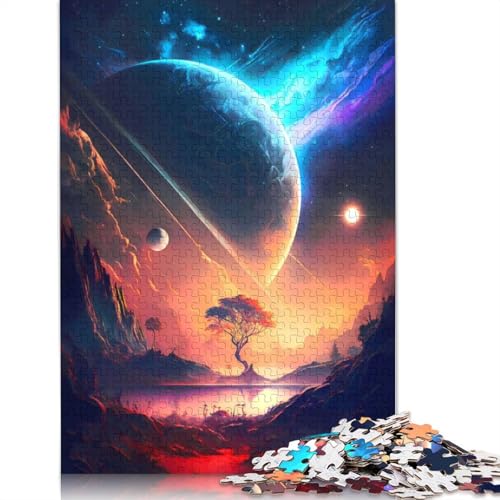 Puzzle, 1000 Teile, See und mythischer Wald, ideal für Erwachsene, pädagogisches Spiel, Lernspielzeug, Geschenke, 38 x 26 cm von QBIREX