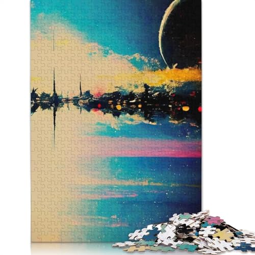 Puzzle, 1000 Teile, Stadt der anderen Welt, für Erwachsene, Lernspiele für Zuhause, Bastelspielzeug, 1000 Teile (75 x 50 cm) von QBIREX