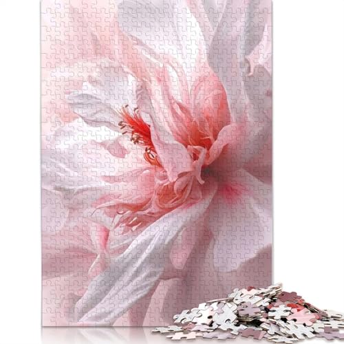 Puzzle, 1000 Teile, Vintage-Poster, rosa Blumen, für Erwachsene, Lernspielzeug, 1000 Teile (75 x 50 cm) von QBIREX