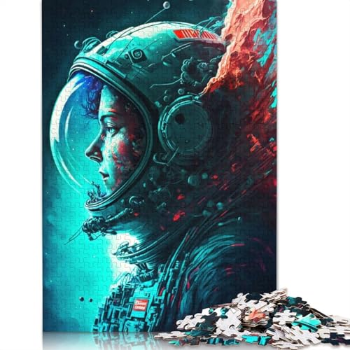 Puzzle „Astronautenleben im Weltraum“, farbenfrohe, Coole Puzzles für Kinder ab 12 Jahren, 520 Teile (52 x 38 cm) von QBIREX