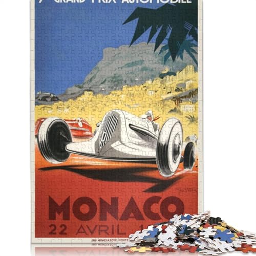 Puzzle „Grand Prix von Monaco 1936“, präzises, ineinandergreifendes Papier-Rechteckpuzzle für Jungen oder Mädchen, 1000 Teile (75 x 50 cm) von QBIREX