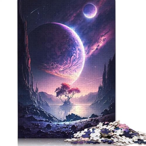 Puzzle 1000 Teile Tal der Galaxie Landschaftspuzzles für Erwachsene Schwierigkeitsgrad Puzzles Lernspielzeug Spiele Familiendekoration (38x26cm) von QBIREX