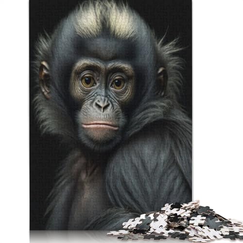 Puzzle 1500 Teile, Kleiner süßer AFFE, Puzzle für Erwachsene, Papppuzzles, Familienaktivität, 1500 Teile (85 x 57 cm) von QBIREX