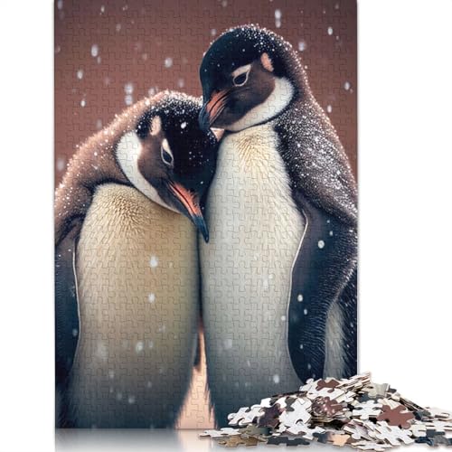 Puzzle 1500 Teile für Erwachsene, Pinguin-Kuscheltier-Puzzle für Erwachsene, Papppuzzles, Familienspiele, Weihnachts- und Geburtstagsgeschenke, 1500 Stück (85 x 57 cm) von QBIREX