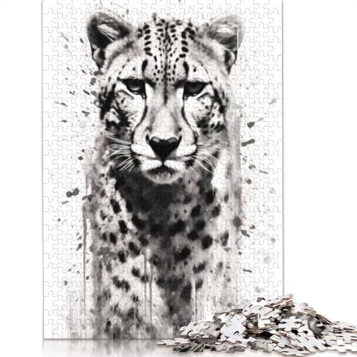 Puzzle 520 Teile für Erwachsene, Cheetah Jungle Elegance, Puzzle für Erwachsene, Papppuzzles, Familienspiele, Weihnachts- und Geburtstagsgeschenke, 520 Stück (52 x 38 cm) von QBIREX