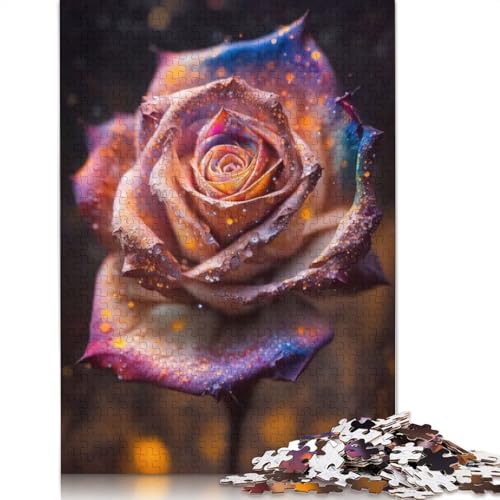 Puzzle für Erwachsene, 1000 Teile, „Die Rose des Universums“, Puzzle zur Interaktion mit Familienmitgliedern (75 x 50 cm) von QBIREX