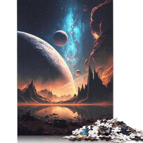 Puzzle für Erwachsene, 1000 Teile, „Jenseits der Galaxie“, Lernspielzeug, Spiele, Familiendekoration (38 x 26 cm) von QBIREX