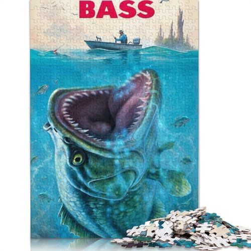 Puzzle für Erwachsene, 1000 Teile, Bass Fishing Redux, Puzzle, Puzzle für Erwachsene, Lernspiel, Herausforderungsspielzeug, 1000 Teile (75 x 50 cm) von QBIREX