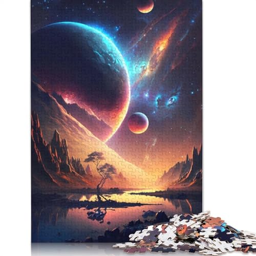 Puzzle für Erwachsene, 1000 Teile, Celestial Symphony, Weltraum-Puzzle, Lernspielzeug, Spiele, Familiendekoration (38 x 26 cm) von QBIREX