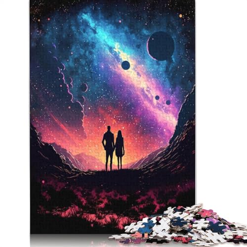 Puzzle für Erwachsene, 1000 Teile, Fantasy-Universum-Landschaftspuzzle, Interaktion mit Familienmitgliedern (38 x 26 cm) von QBIREX