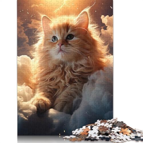 Puzzle für Erwachsene, 1000 Teile, Kätzchen-Traumwelt, Papierpuzzle für Erwachsene, Lernspiel, Herausforderungsspielzeug, 1000 Teile (75 x 50 cm) von QBIREX