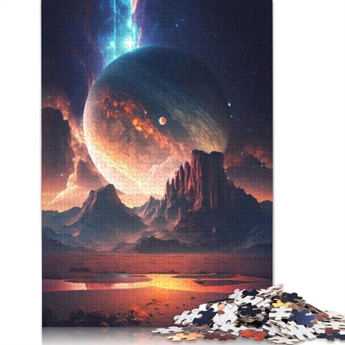 Puzzle für Erwachsene, 1000 Teile, Planetenplateau-Landschaftspuzzle für Erwachsene, anspruchsvolles Spiel (38 x 26 cm) von QBIREX