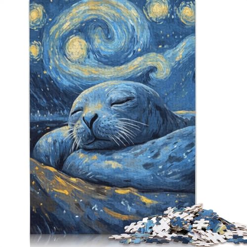Puzzle für Erwachsene, 1000 Teile, Sternennacht, Lernspiel, Herausforderung, 1000 Teile (75 x 50 cm) von QBIREX