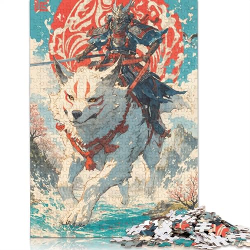 Puzzle für Erwachsene, 1000 Teile, Wolfsclan, Samurai-Puzzle, Lernspielzeug, Spiele, Familiendekoration (75 x 50 cm) von QBIREX