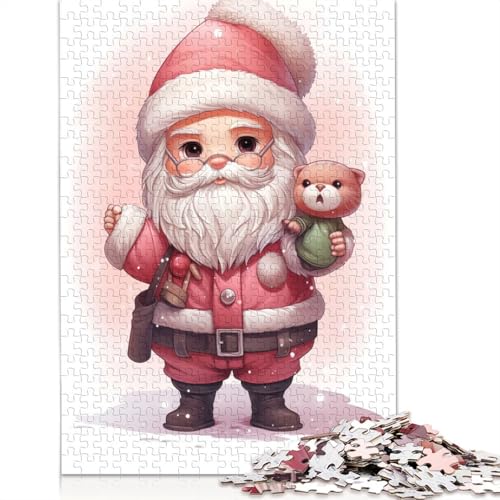 Puzzle für Erwachsene, 1000 Teile, lustiger Cartoon-Weihnachtsmann, Puzzle für Erwachsene, Lernspiel, Herausforderungsspielzeug, 1000 Teile (75 x 50 cm) von QBIREX