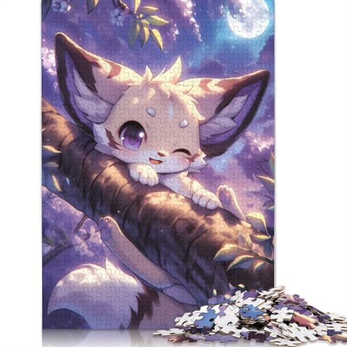 Puzzle für Erwachsene, 1000 Teile, süßer Fuchs im Baum, Puzzle für Erwachsene, Lernspiel, Herausforderungsspielzeug, 1000 Teile (38 x 26 cm) von QBIREX